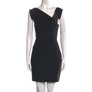 Black Halo Asymmetrical mini dress, size 8